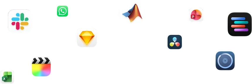 Varios íconos de apps rodean un texto que dice: Tus apps pro, más pro que nunca