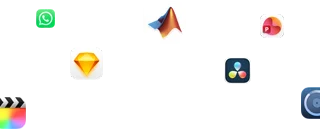 Varios íconos de apps rodean un texto que dice: Tus apps pro, más pro que nunca
